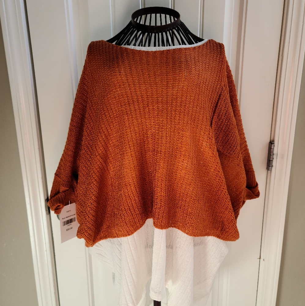 Slouchy Orange Sweater